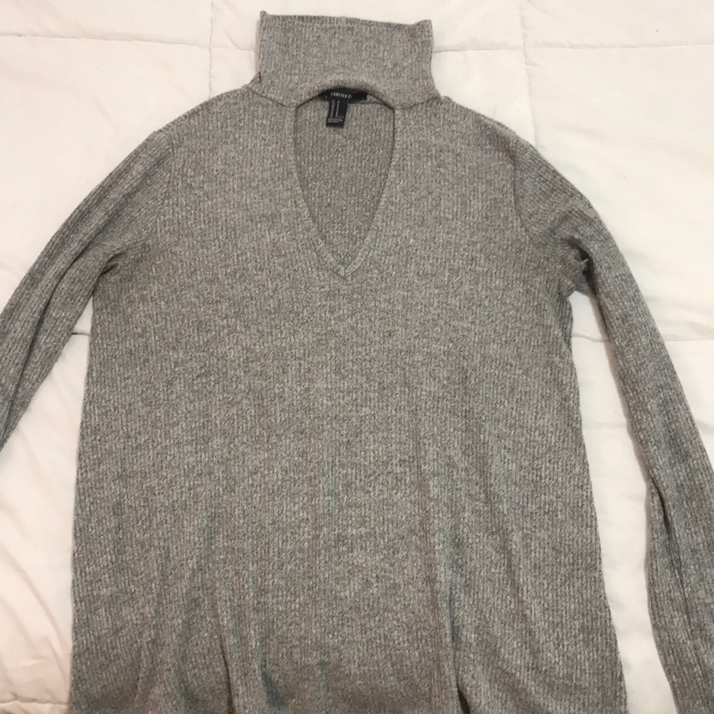 Grey Turtle Neck Sweater